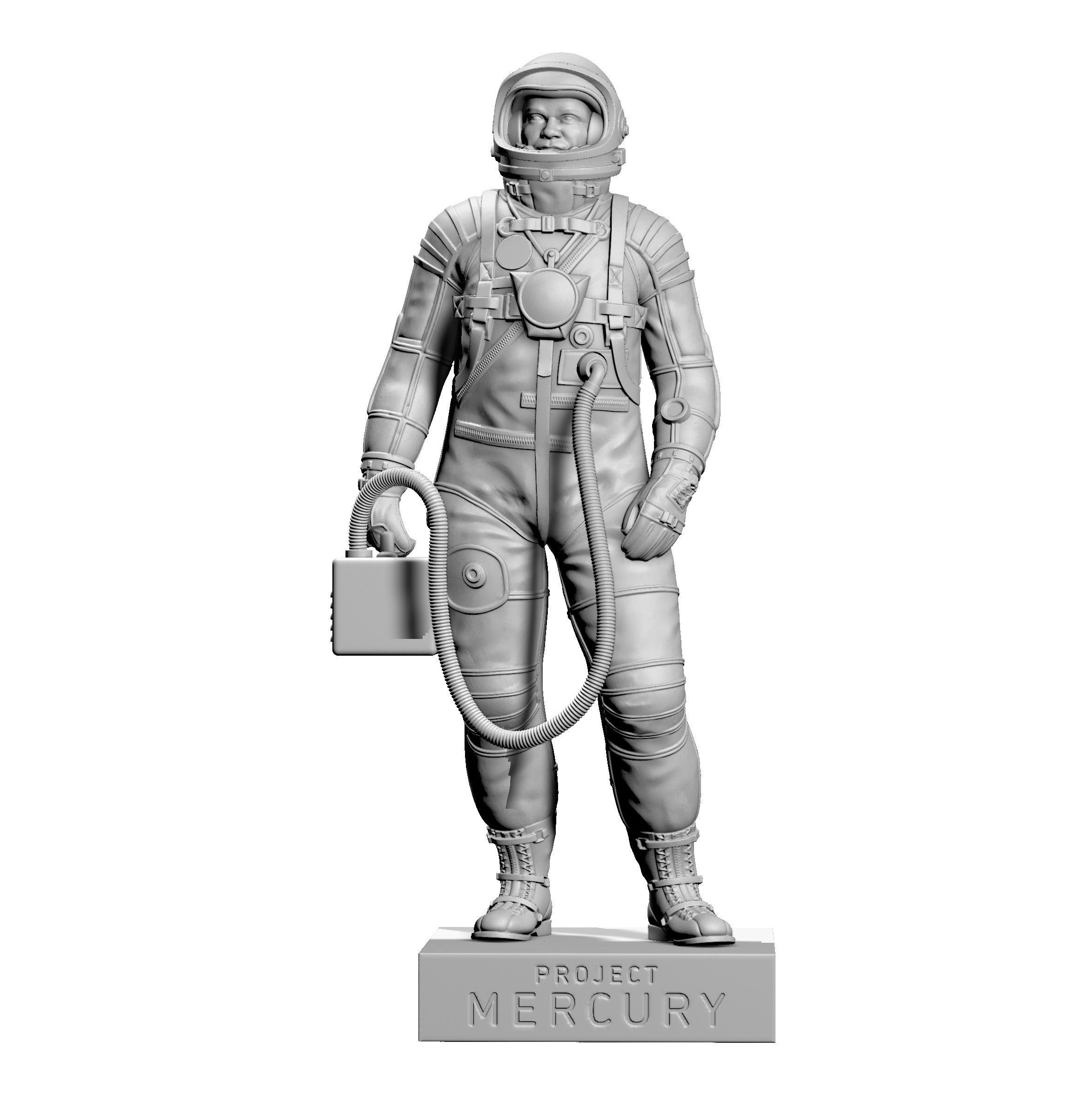 Mercury Astronaut Standing 3D print model_2