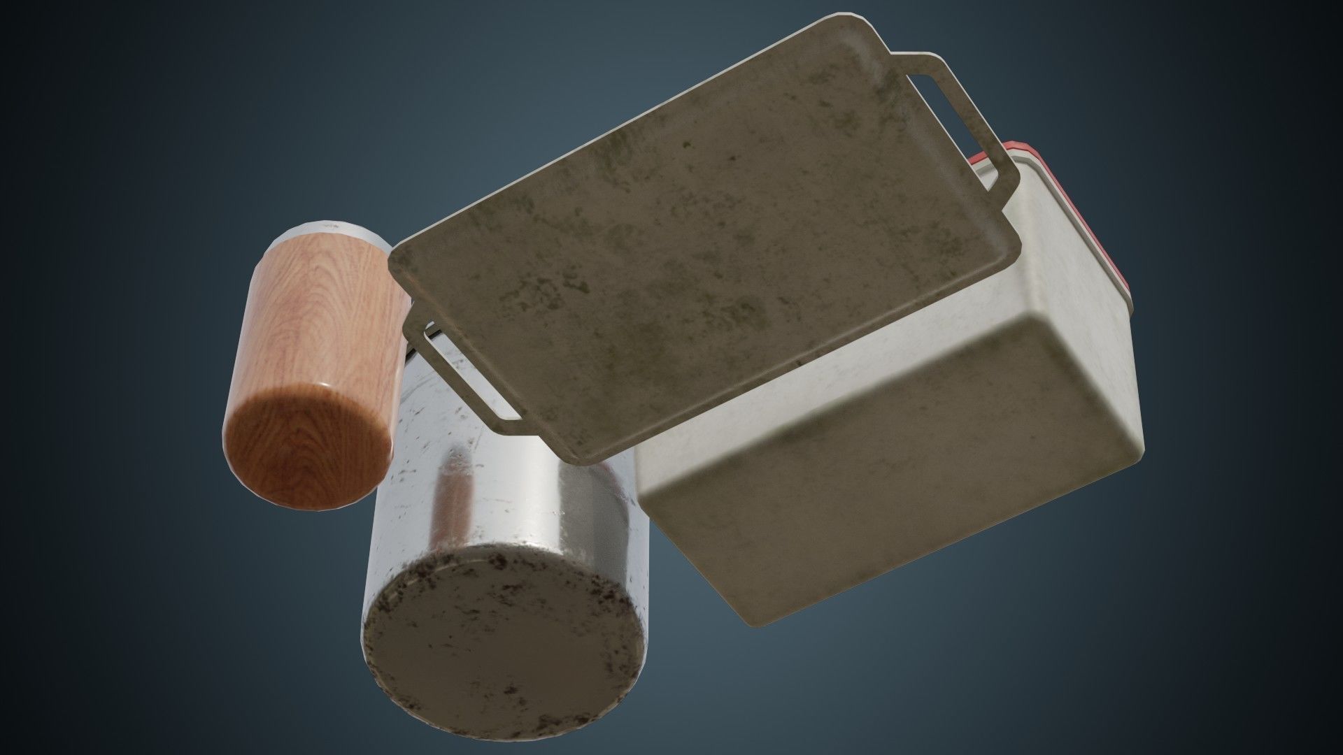 Medical Containers 1B Low-poly 3D model_4