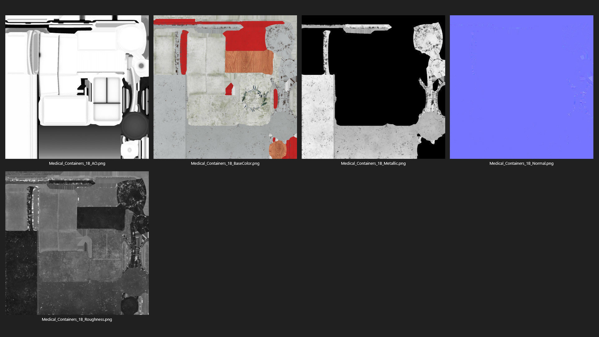 Medical Containers 1B Low-poly 3D model_8