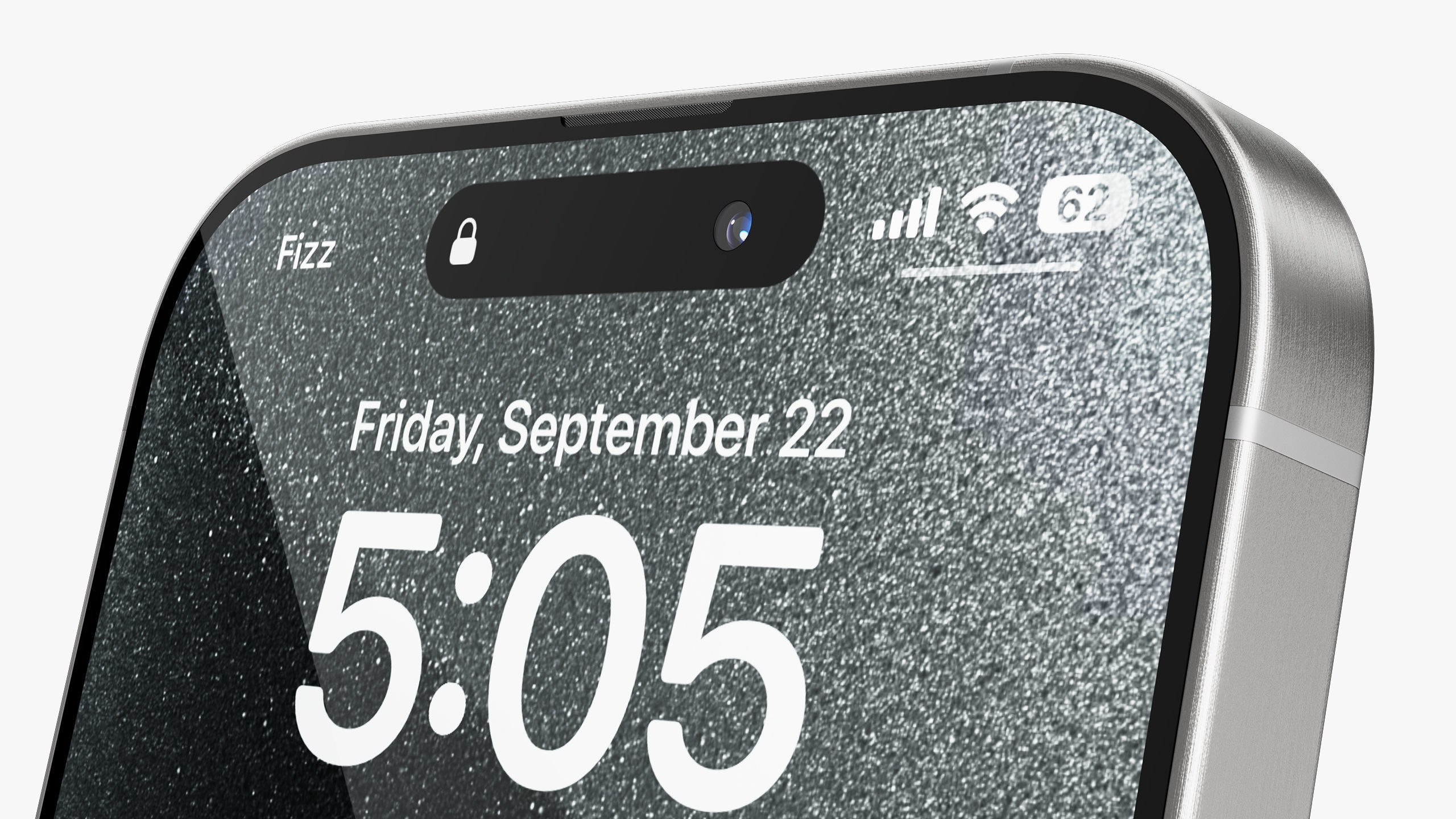 Apple iPhone 15 Pro  - Pro Max White Titanium 3D model_22