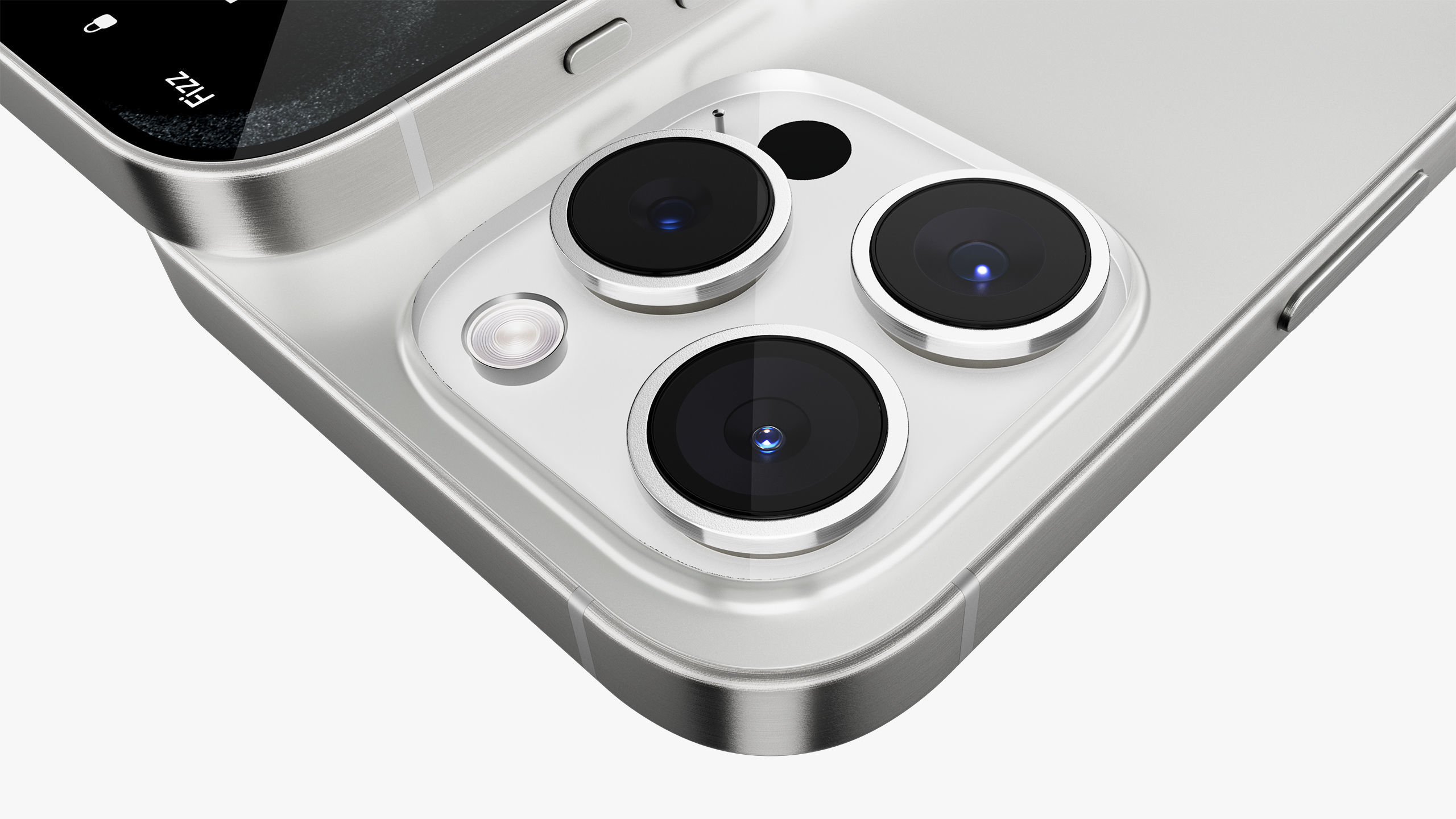 Apple iPhone 15 Pro  - Pro Max White Titanium 3D model_28