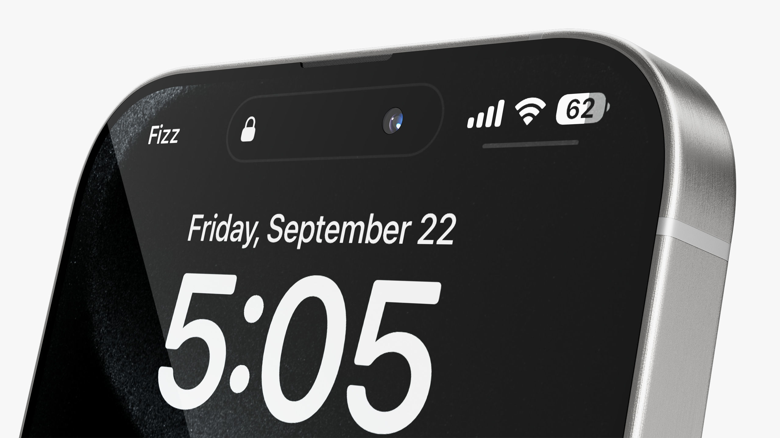 Apple iPhone 15 Pro  - Pro Max White Titanium 3D model_30