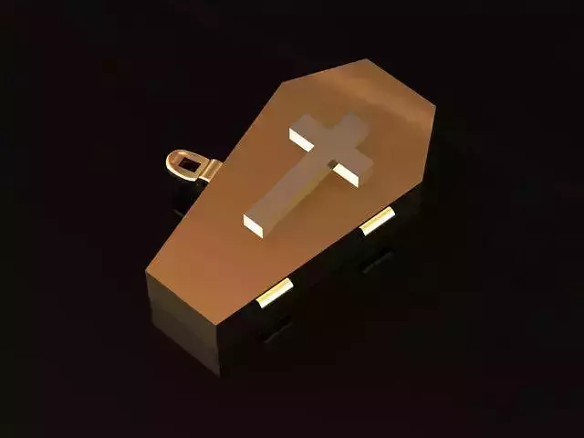 coffin pendant 3D print model