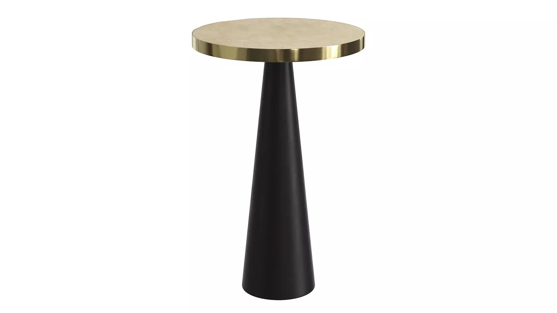 Brass side table 3D model_0