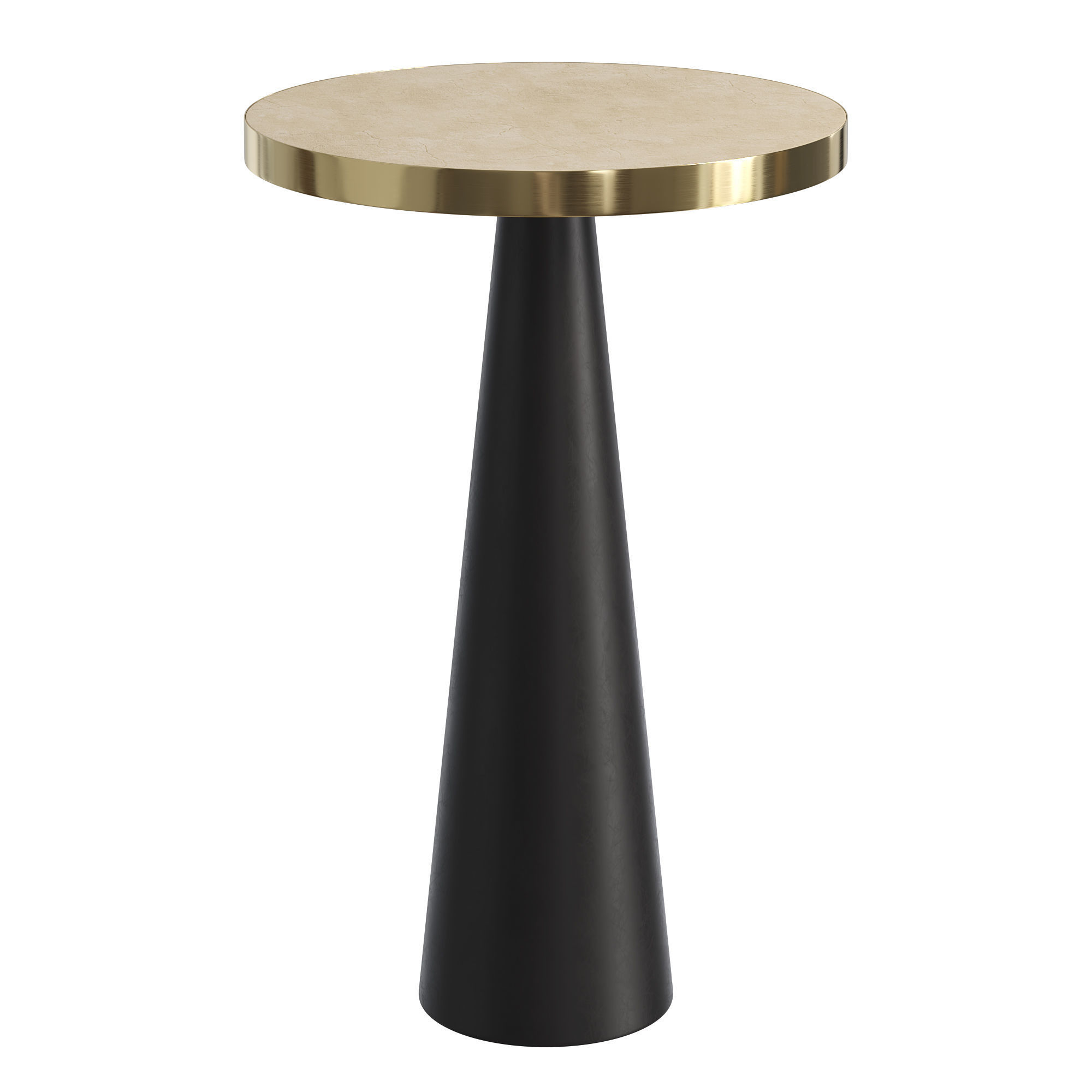 Brass side table 3D model_1