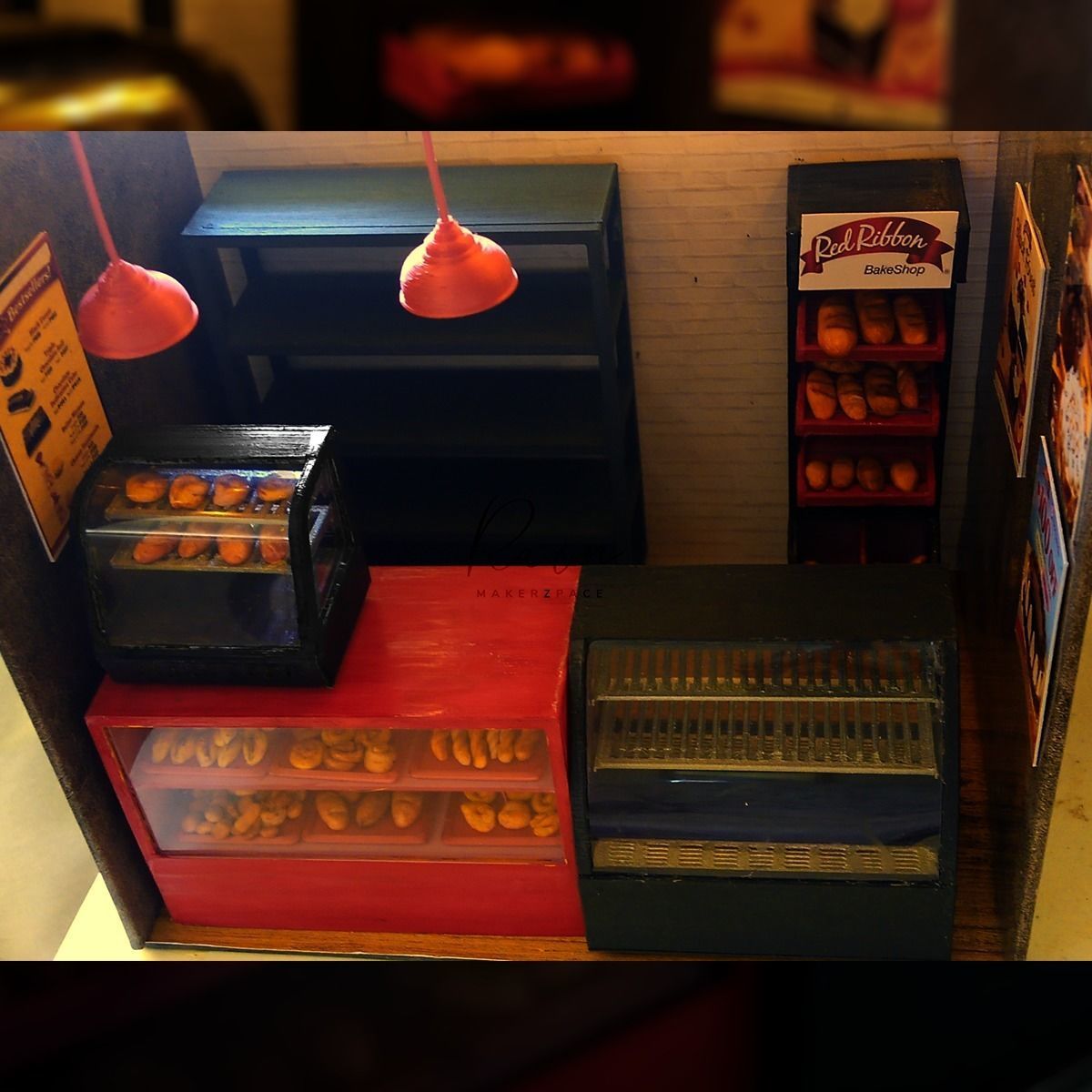 Miniature Bakery Furniture Collection  Bakeshop Kiosk  6 Pcs  3D print model_12