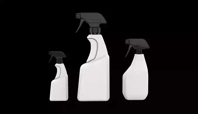 washing bottle Low-poly 3D model