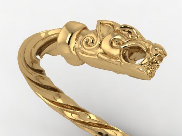 Dragon ring 3D print model_5