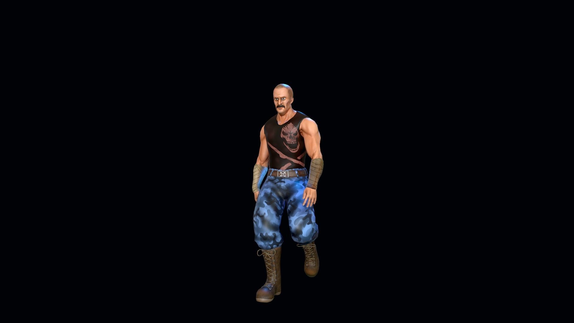 Gaming Character01 Low-poly 3D model_3