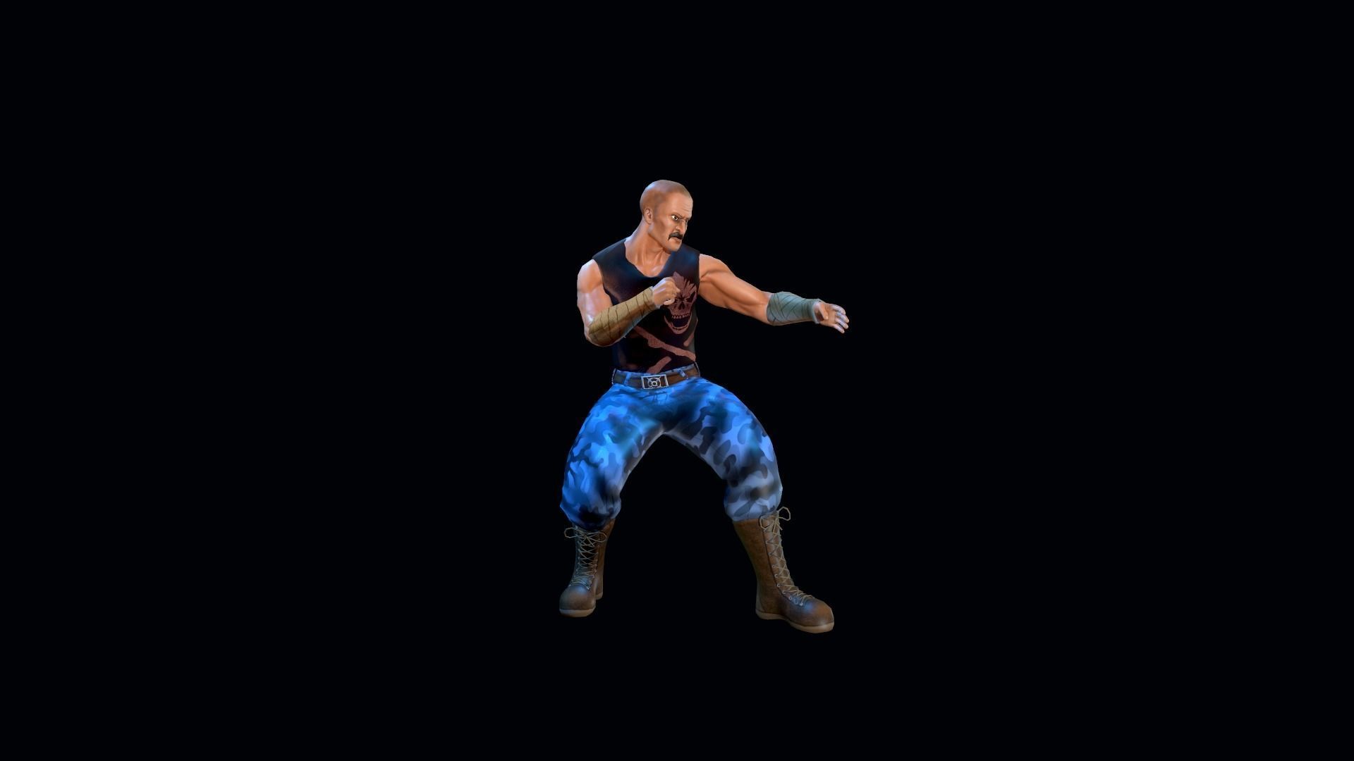 Gaming Character01 Low-poly 3D model_4