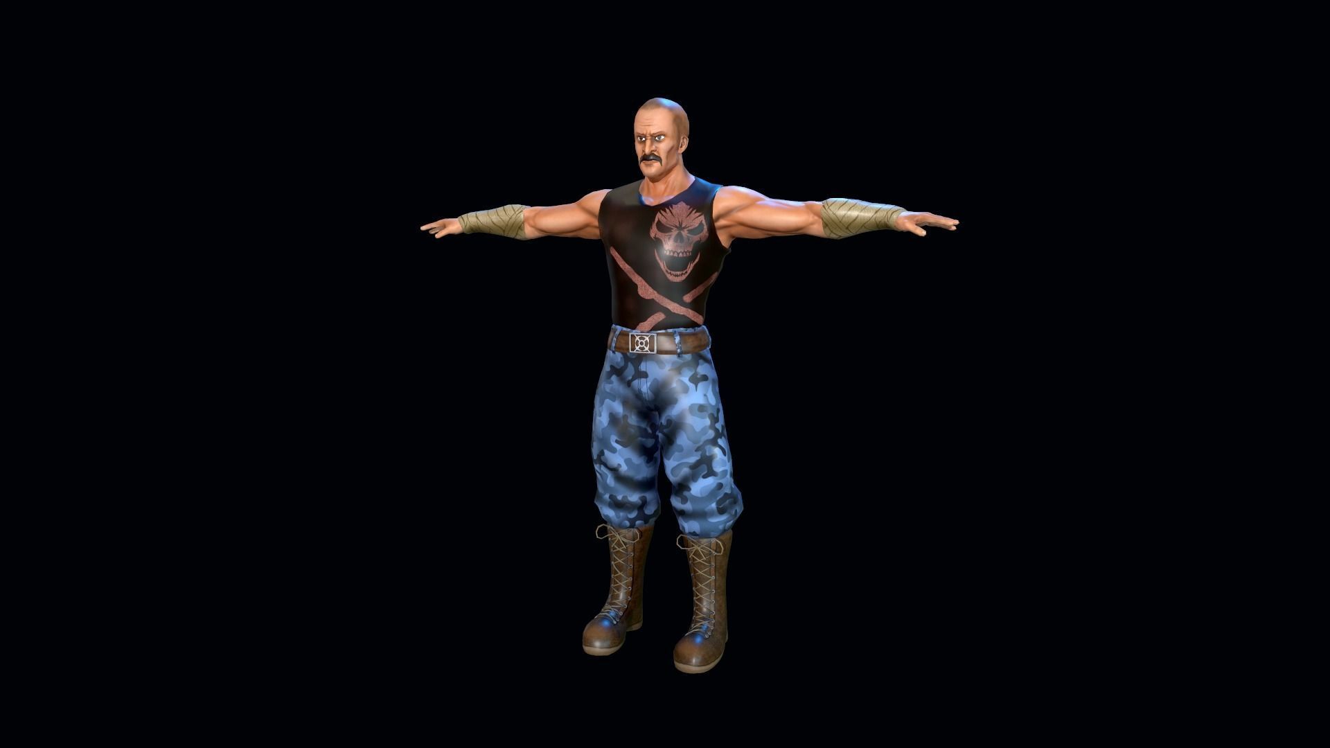 Gaming Character01 Low-poly 3D model_5