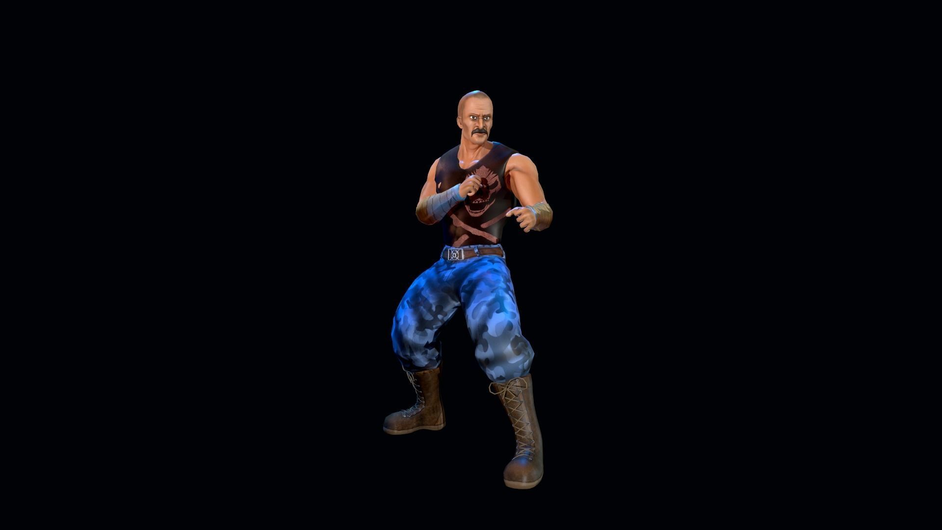 Gaming Character01 Low-poly 3D model_6