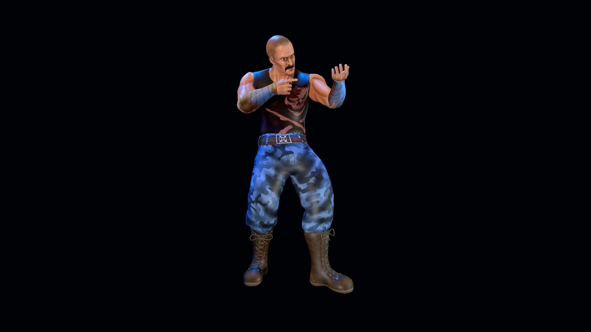 Gaming Character01 Low-poly 3D model_8