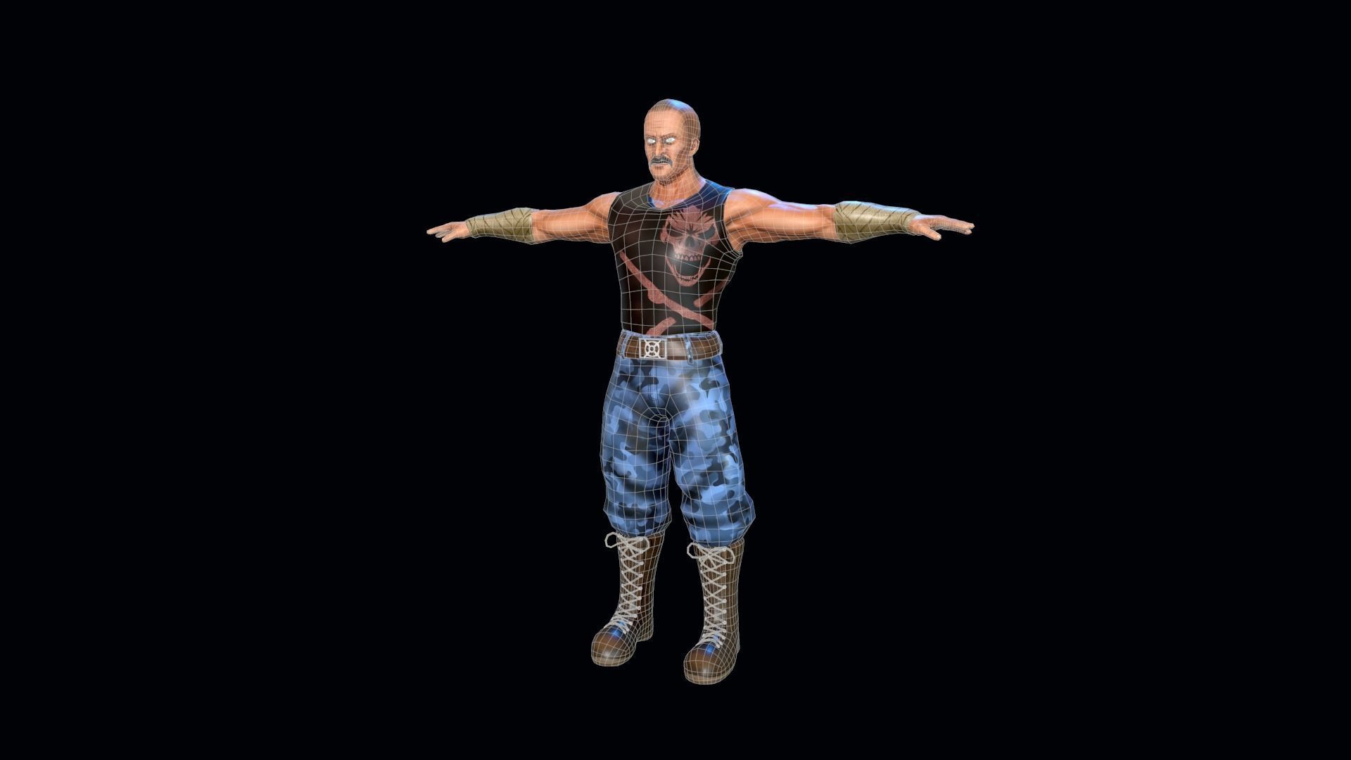 Gaming Character01 Low-poly 3D model_9