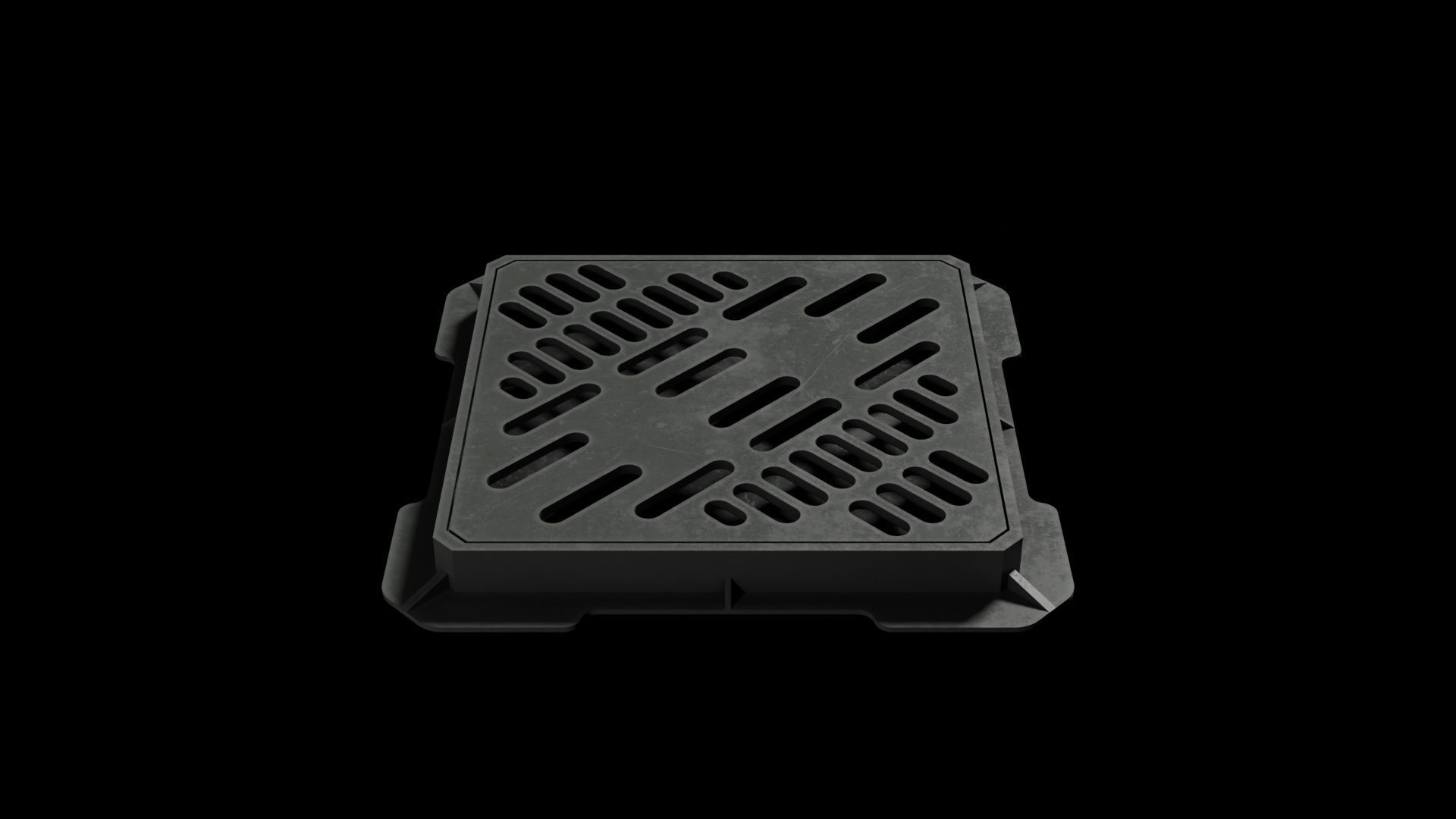 Manhole Low-poly 3D model_1