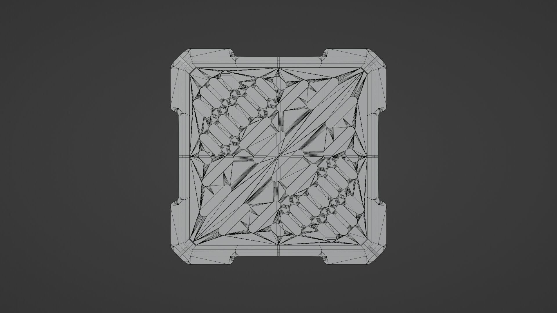 Manhole Low-poly 3D model_10