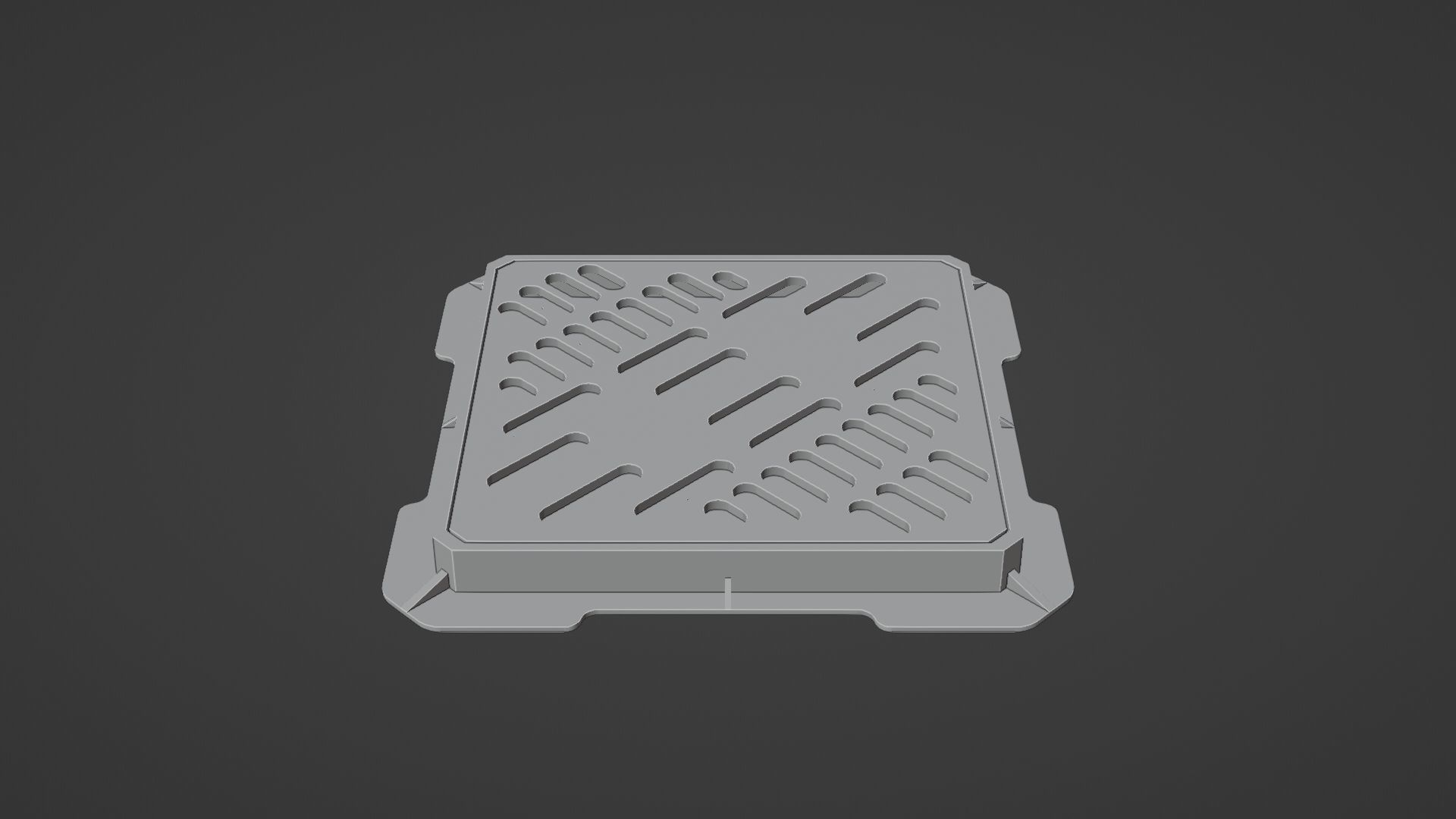 Manhole Low-poly 3D model_6