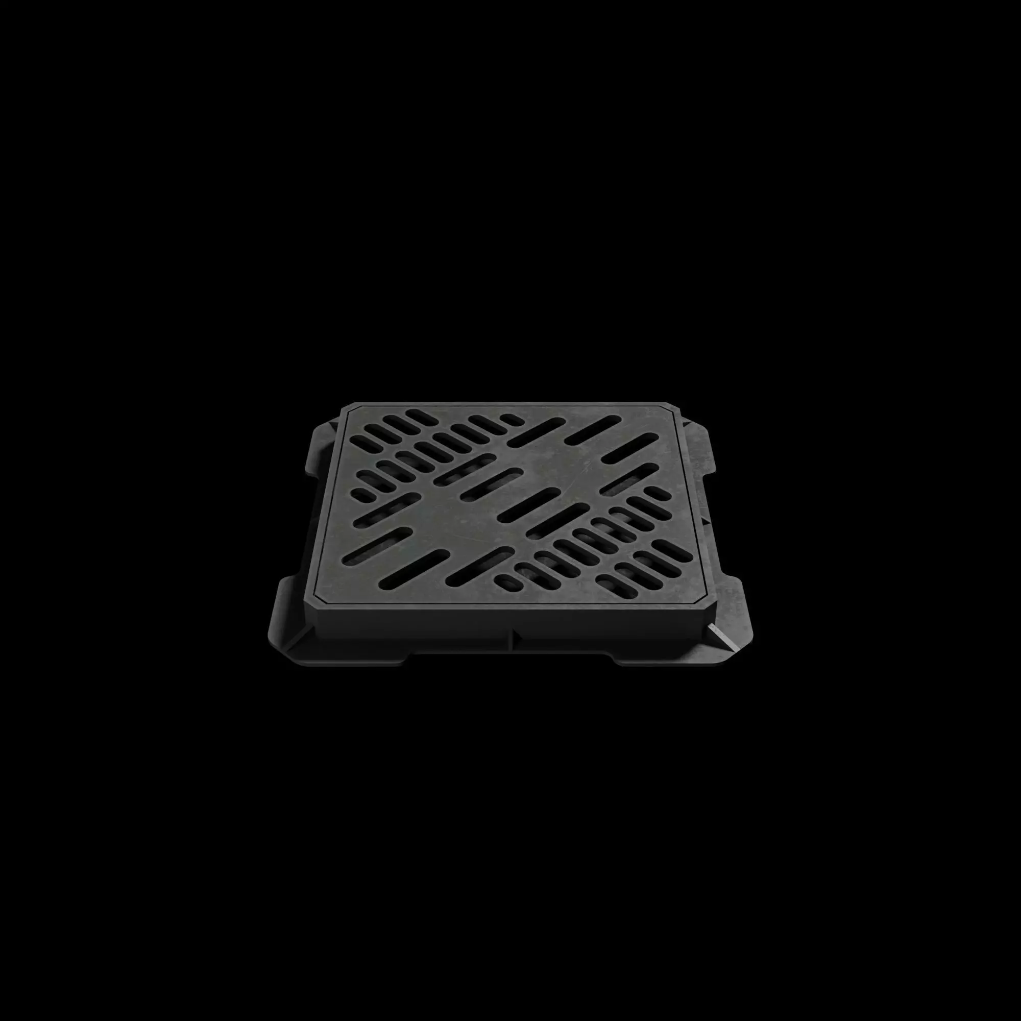 Manhole Low-poly 3D model_0