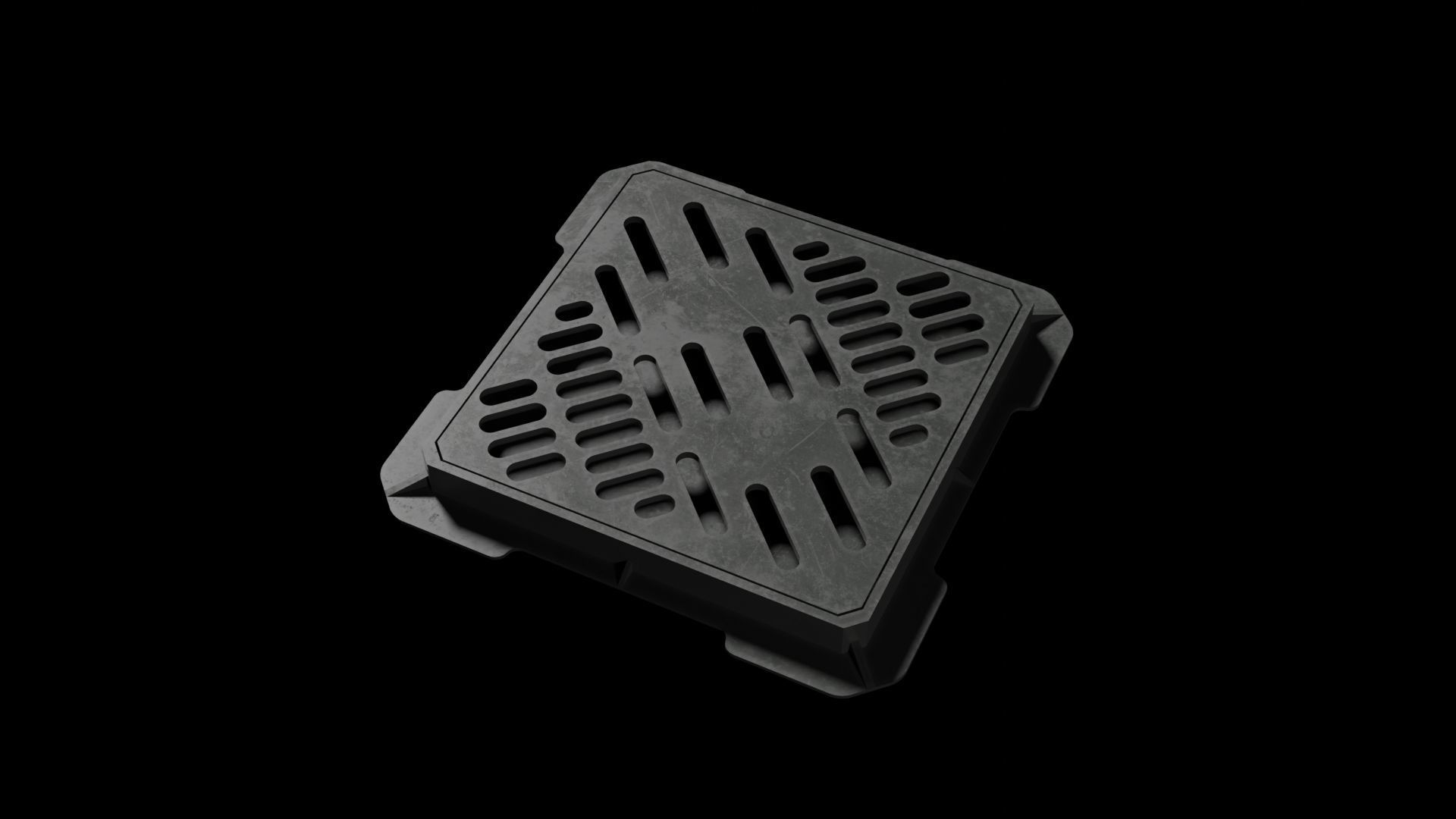 Manhole Low-poly 3D model_5