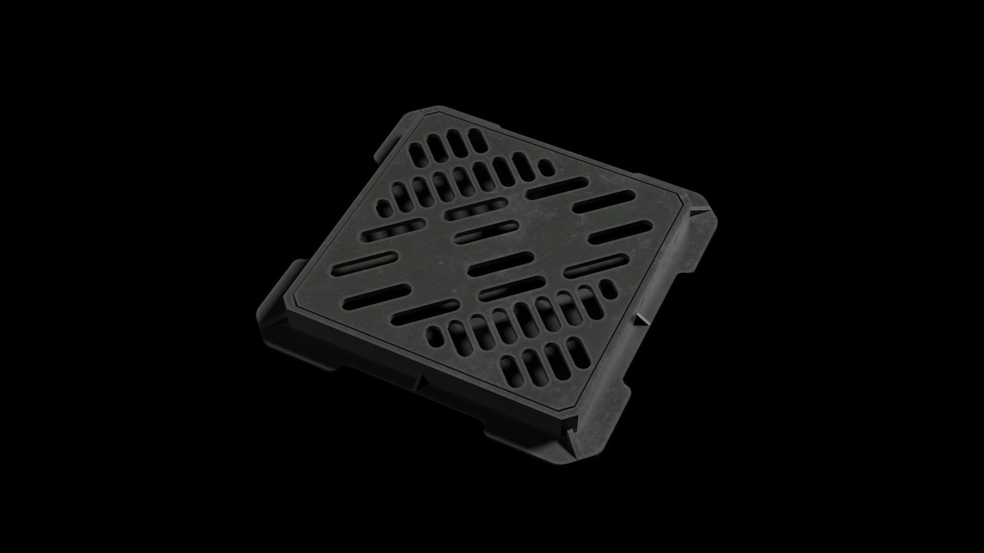 Manhole Low-poly 3D model_2