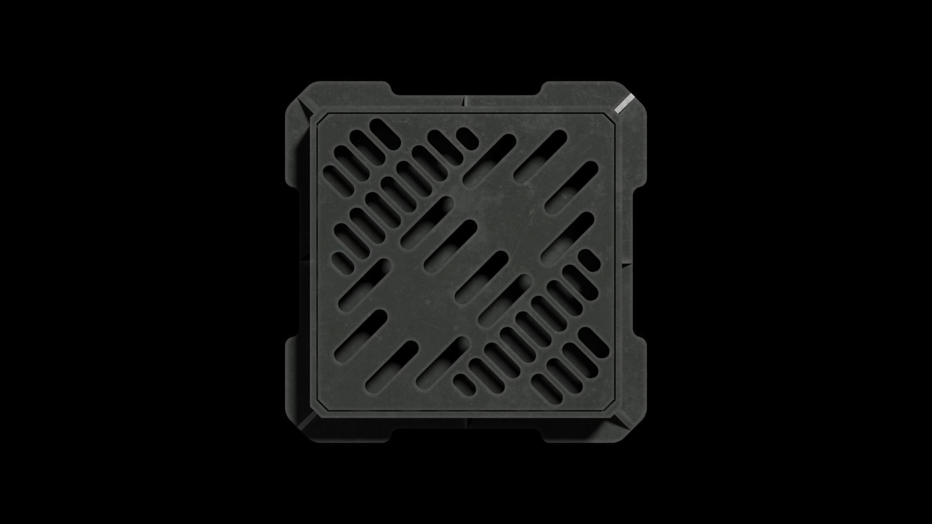 Manhole Low-poly 3D model_3