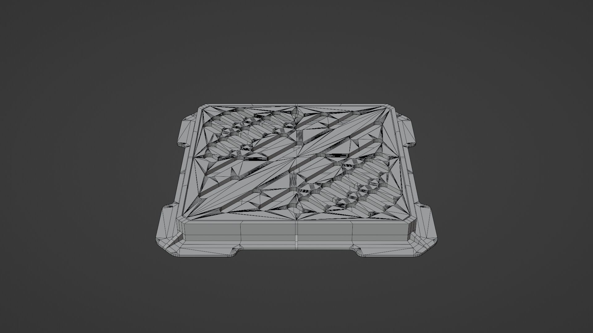 Manhole Low-poly 3D model_8