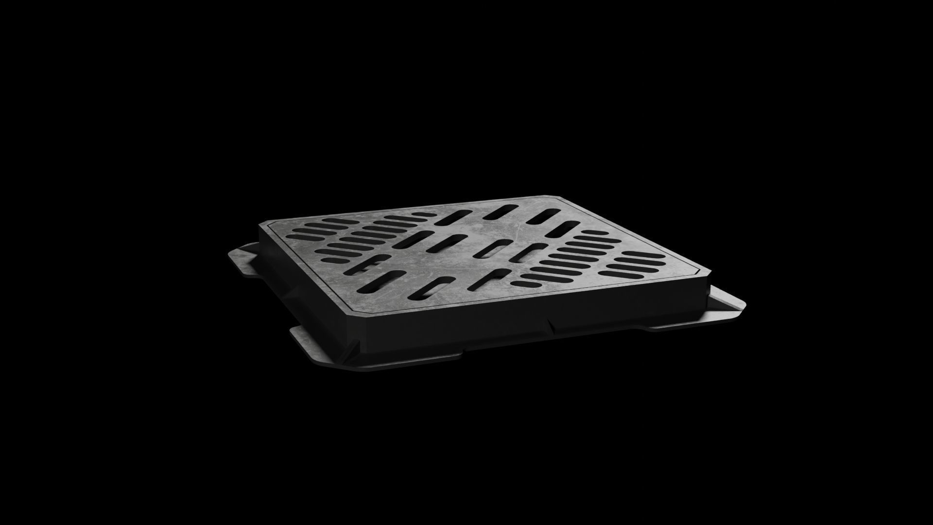 Manhole Low-poly 3D model_4