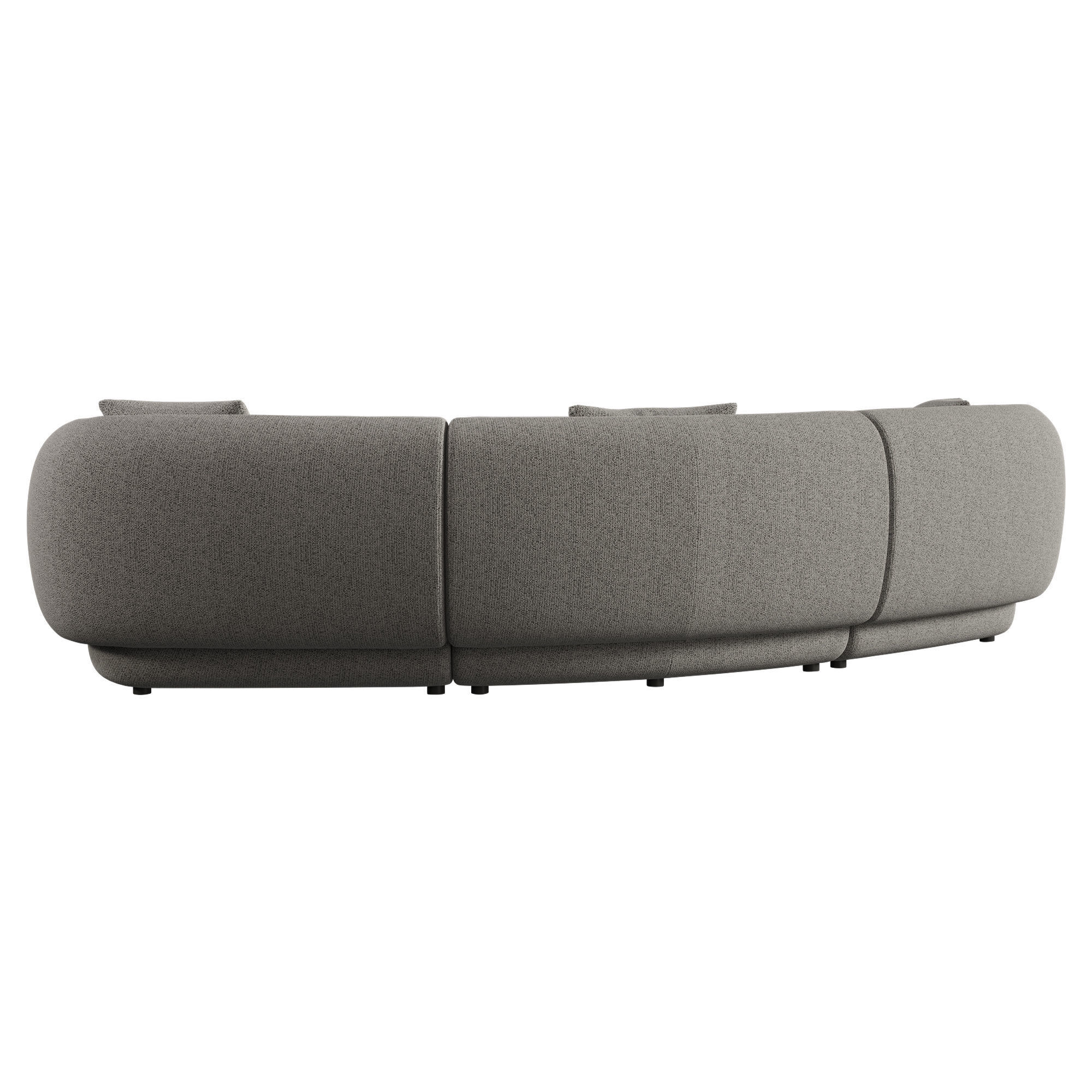 Auburn Performance Fabric Curve 3 Seater Sofa 3D model_12
