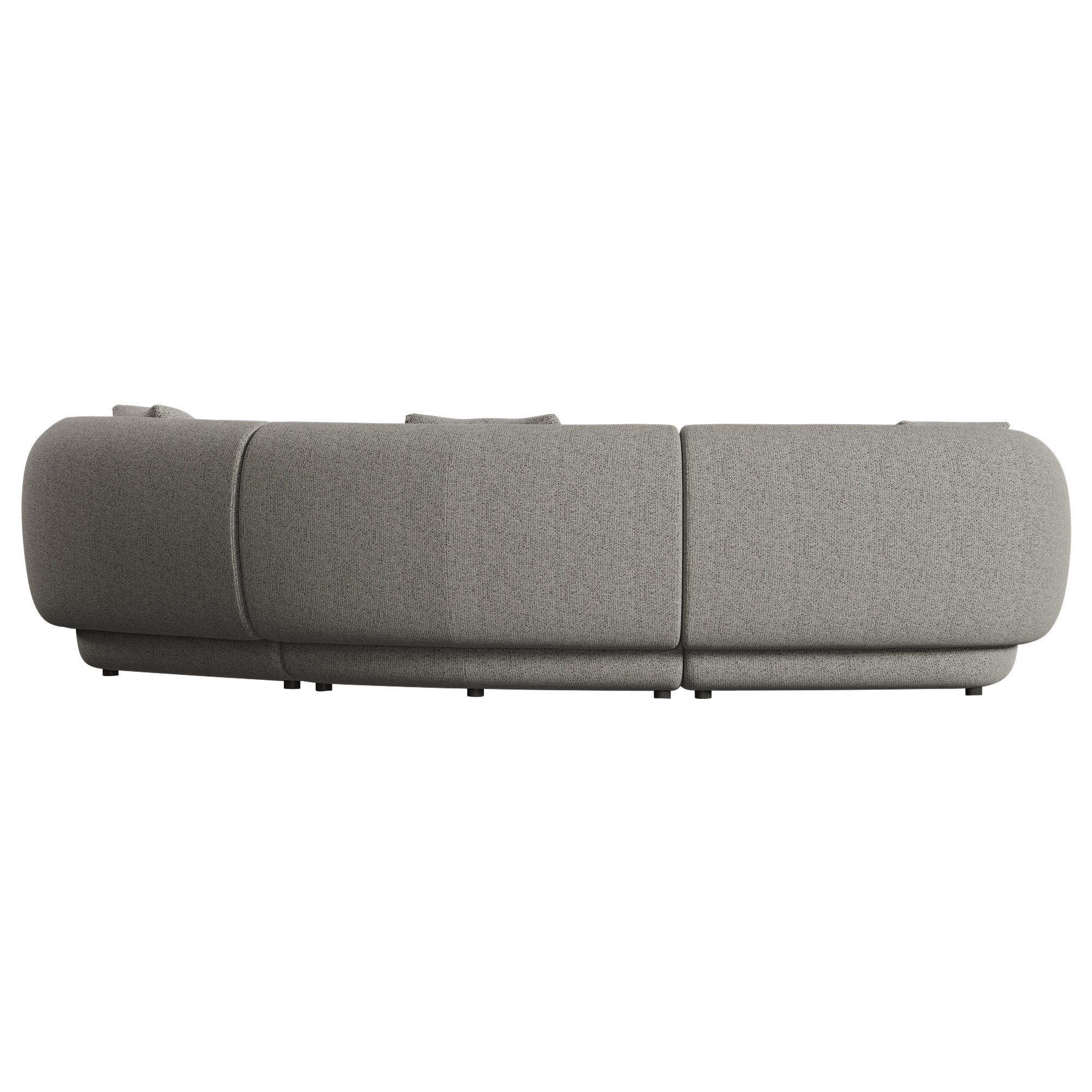Auburn Performance Fabric Curve 3 Seater Sofa 3D model_7