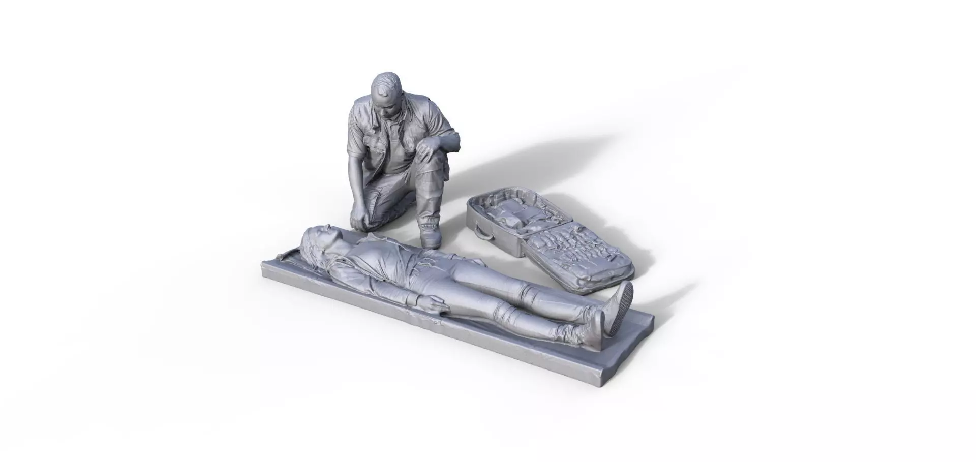 Paramedic figure set 3D print model_0