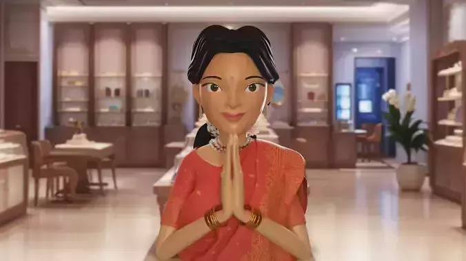 Stylized Indian Female 3D model