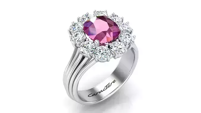 Cocktail Ring With Cushion Stone