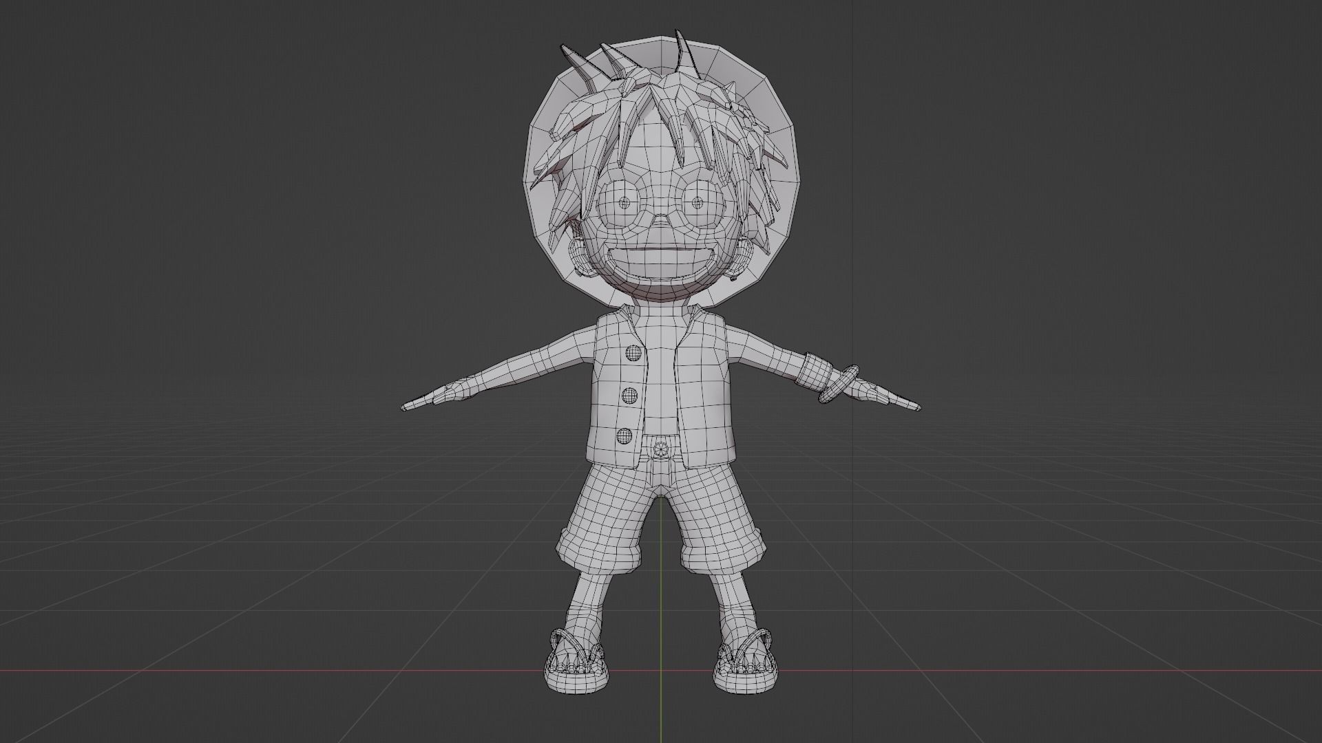 One Piece Luffy 3D model_2