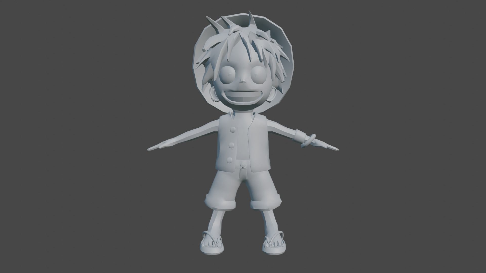 One Piece Luffy 3D model_3