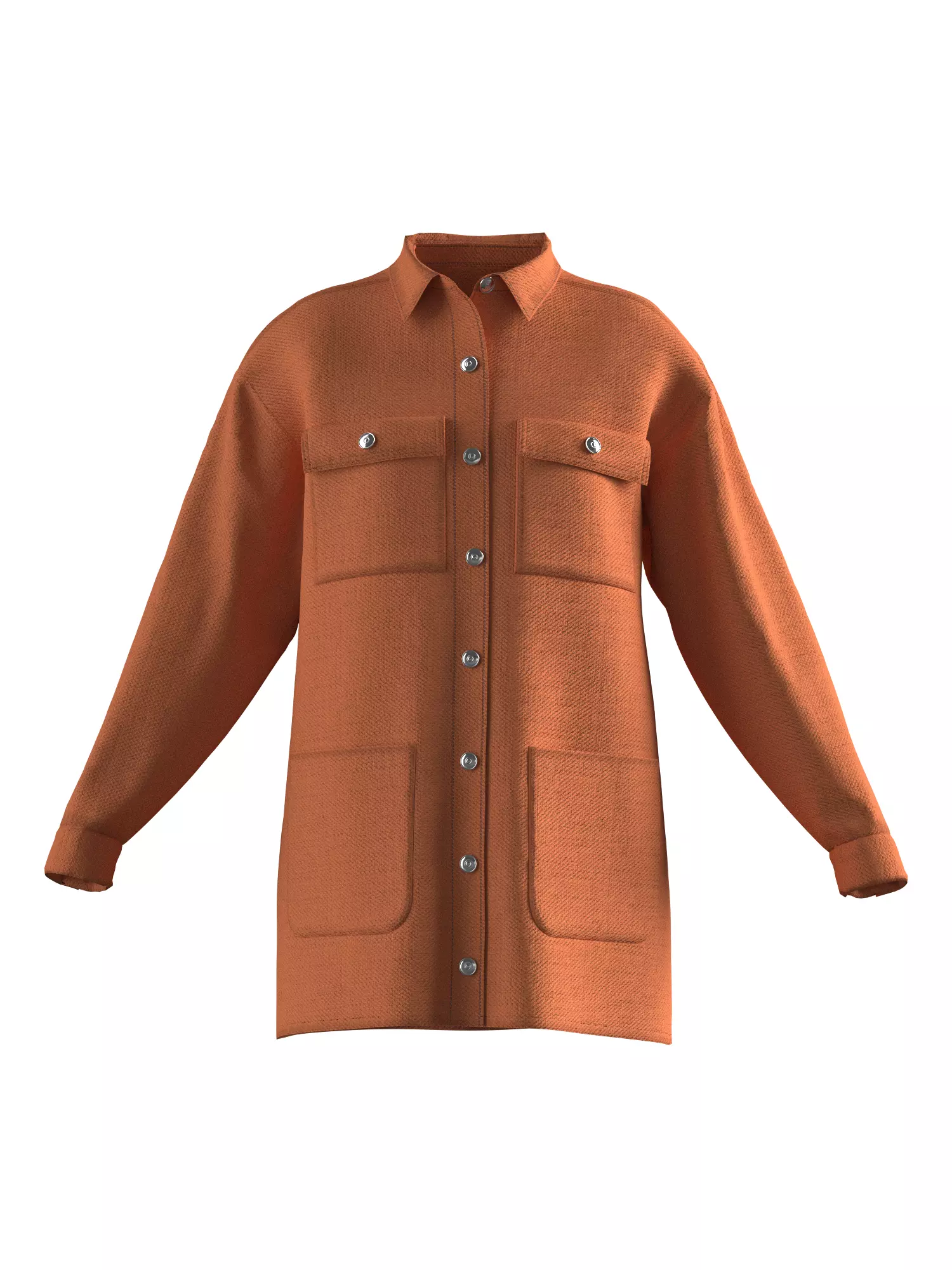 Female shirt dress 3D model_0