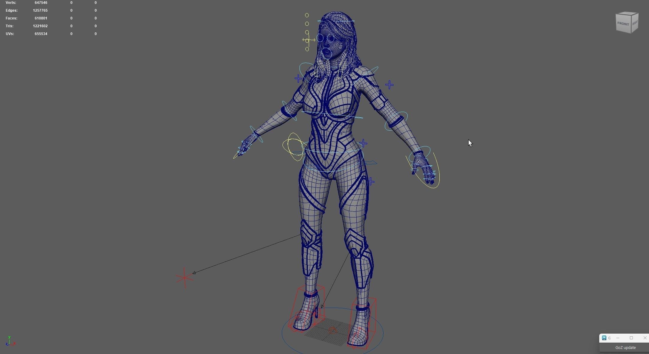 Futuristic Sci-Fi Girl Character Unreal Engine MOCAP Game Ready Low-poly 3D model_27