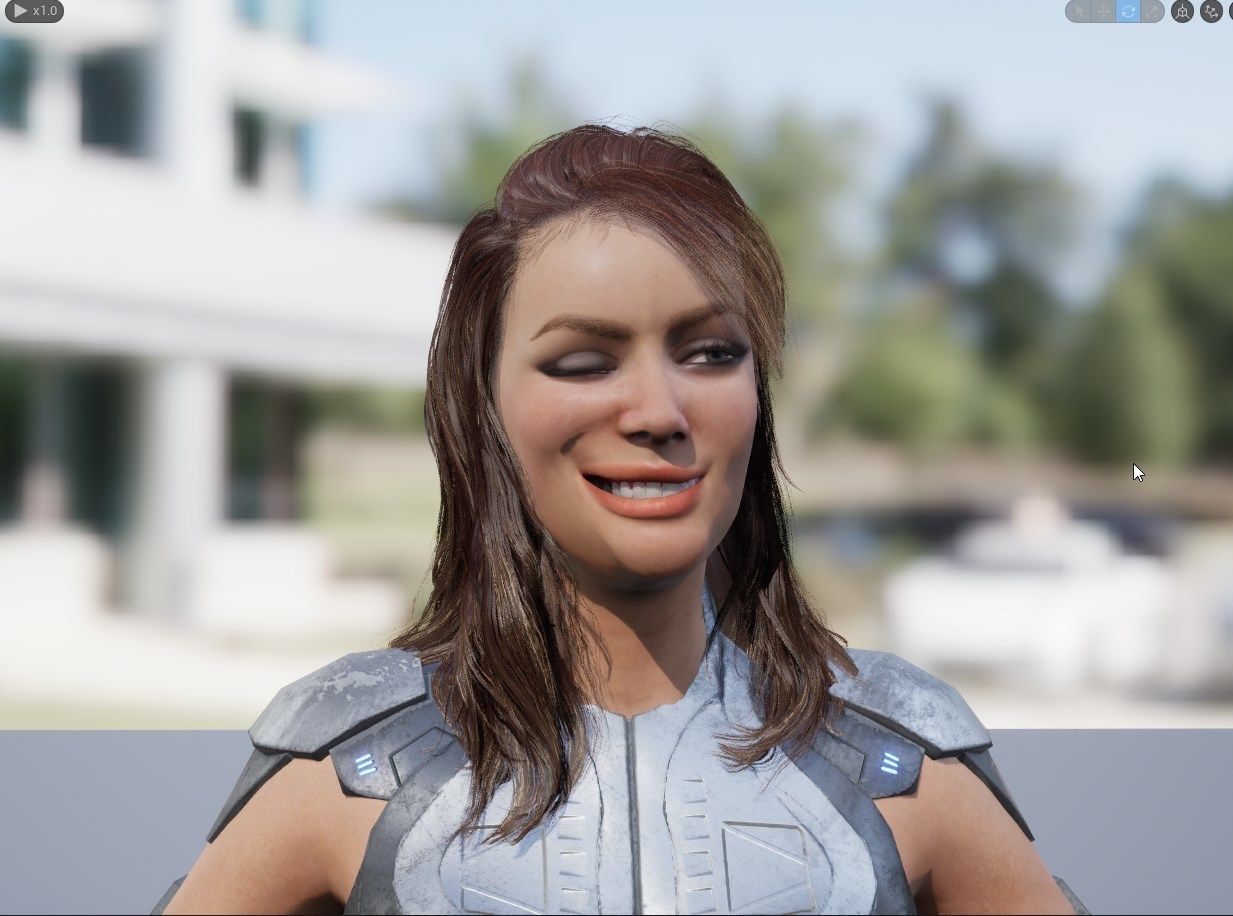 Futuristic Sci-Fi Girl Character Unreal Engine MOCAP Game Ready Low-poly 3D model_4