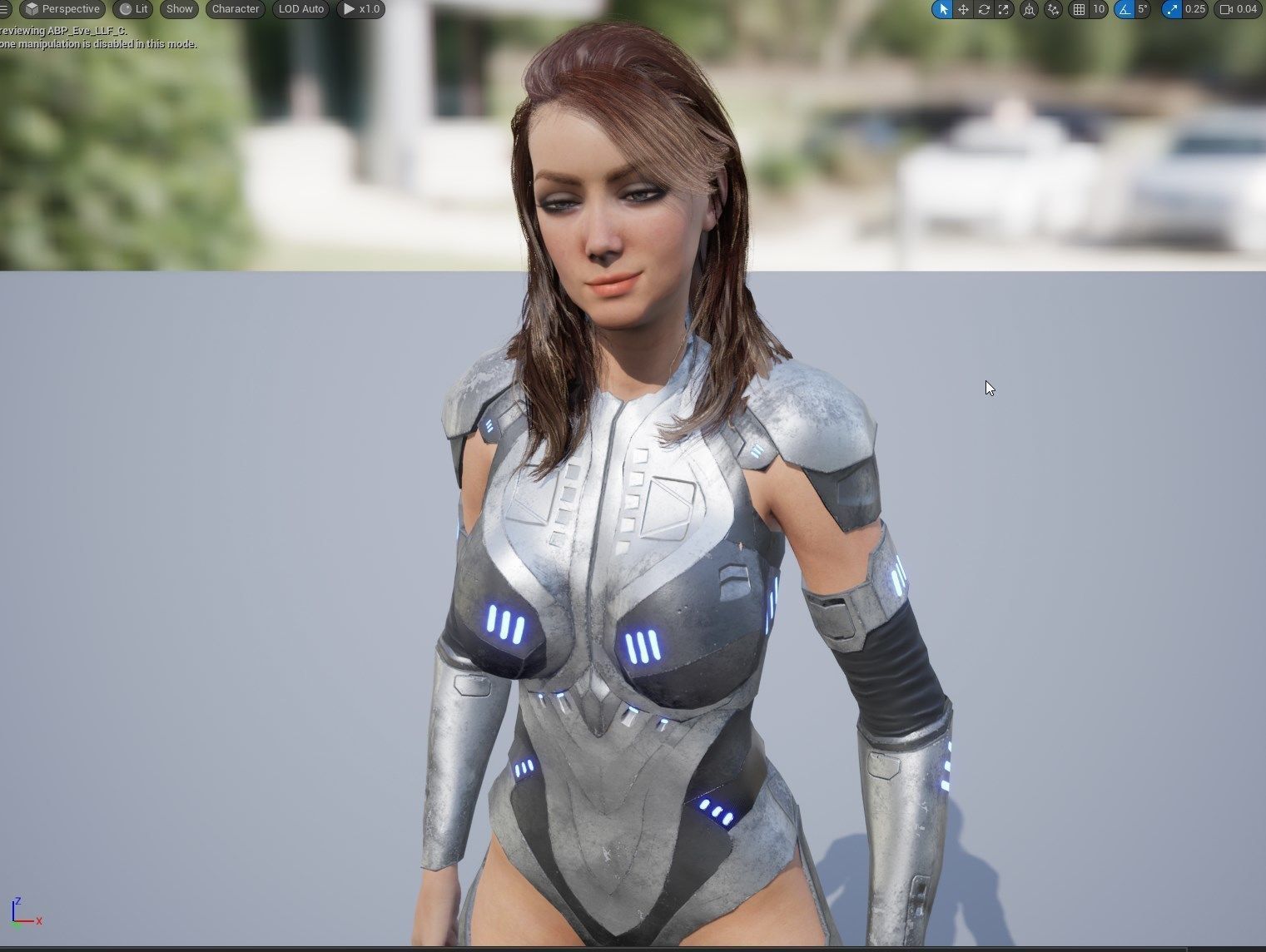 Futuristic Sci-Fi Girl Character Unreal Engine MOCAP Game Ready Low-poly 3D model_10