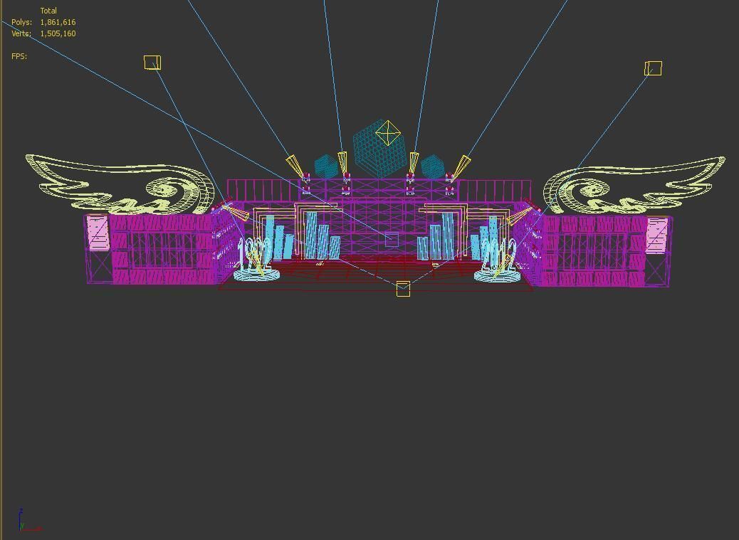 3DS Max 2014 Stage Concert 8 3D model_4
