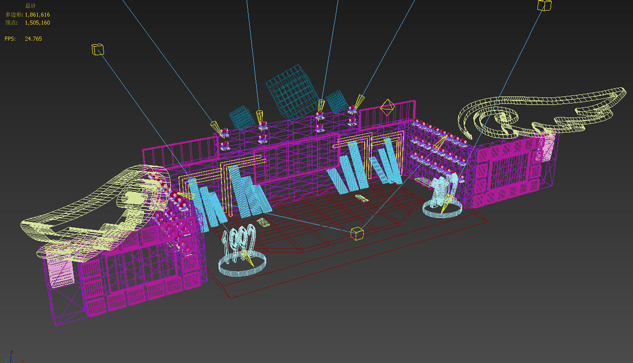 3DS Max 2014 Stage Concert 8 3D model_1