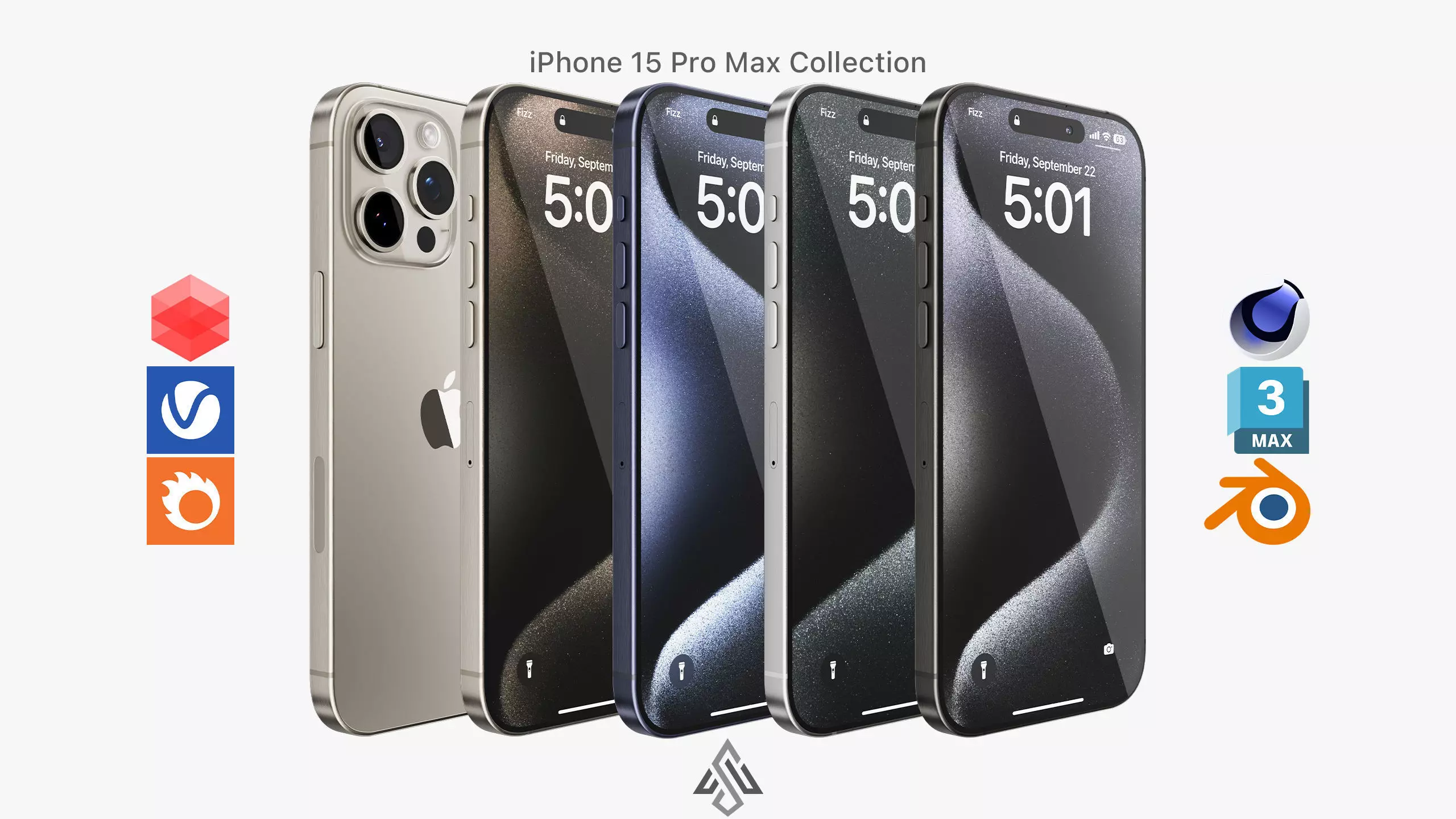 Apple iPhone 15 Pro Max Collection 3D model_0