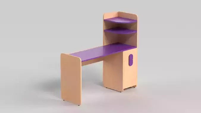 Table 12 Study Table for Students with Storage and Shelves