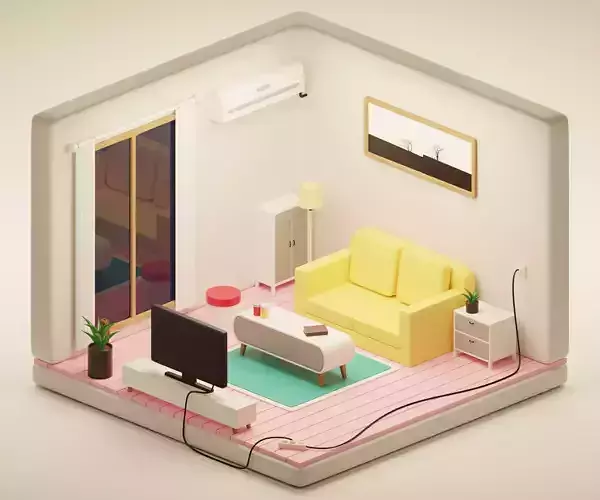 Isometric Living Room