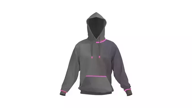 Male Neon hoodie 3D model