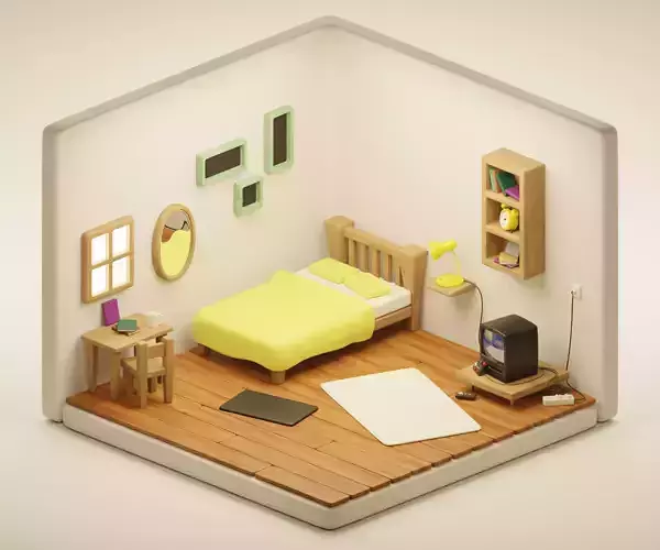 Isometric Bedroom