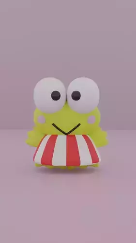 Discover 3D Cuteness with Keroppi 3D model