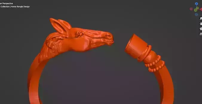 Horse Bangle Design for Silver 