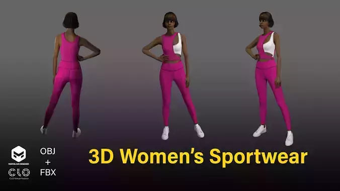 Basic woman clothes 3D model