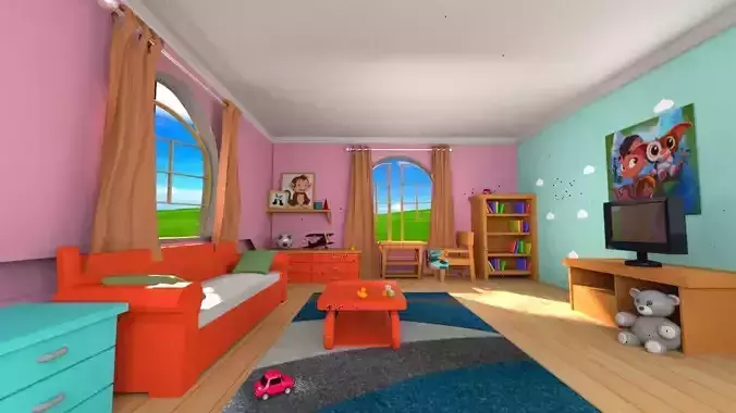 Simple 3d Living Room model