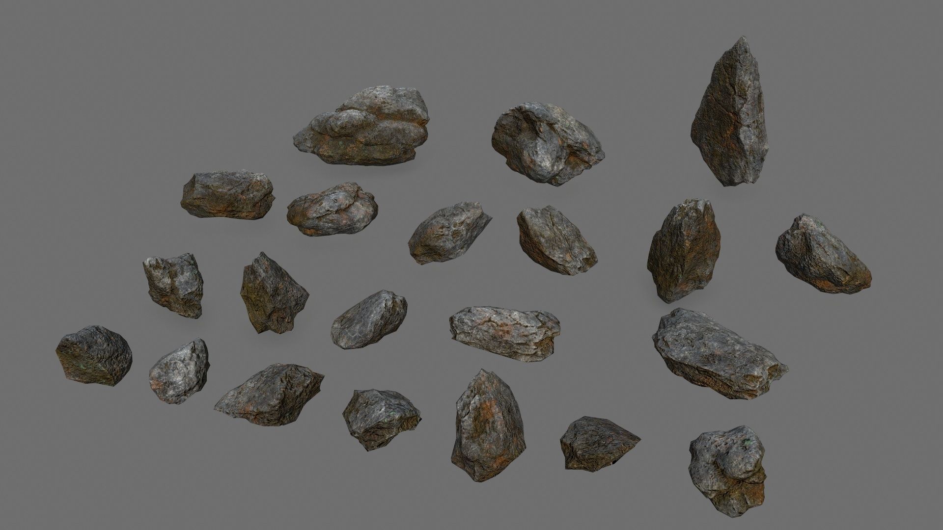rocks Low-poly 3D model_2